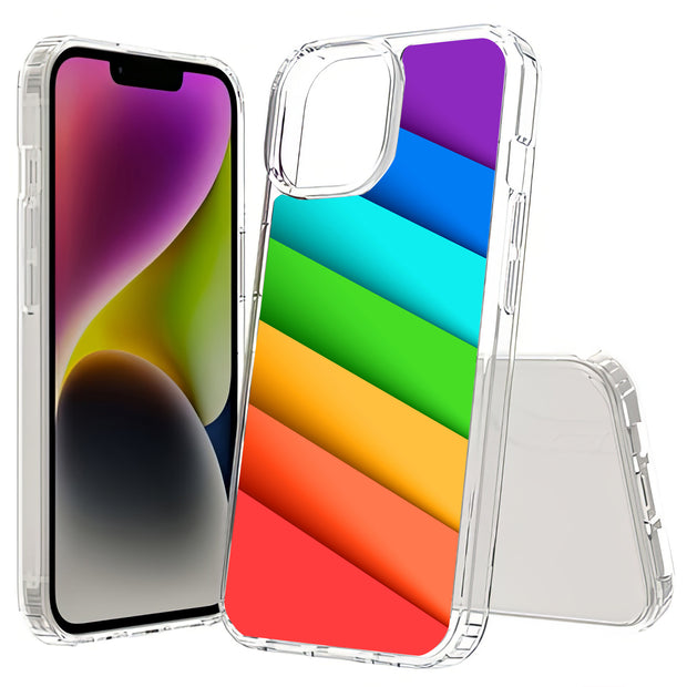 Rainbow Pride Print Slim Cover For Apple iPhone  (16,15,14,13,12, SE, Pro, Max, Plus), Print in USA