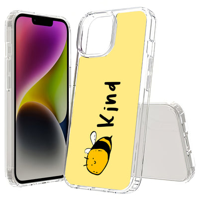 Bee Kind Print Slim Cover For Apple iPhone  (16,15,14,13,12, SE, Pro, Max, Plus), Print in USA