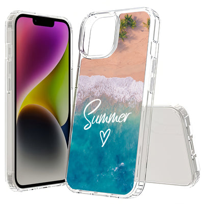 Summer Beach Print Slim Cover For Apple iPhone  (16,15,14,13,12, SE, Pro, Max, Plus), Print in USA