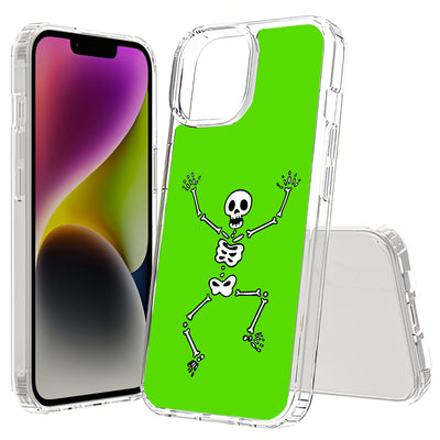 Skeleton Dance Print Slim Cover For Apple iPhone  (16,15,14,13,12, SE, Pro, Max, Plus), Print in USA