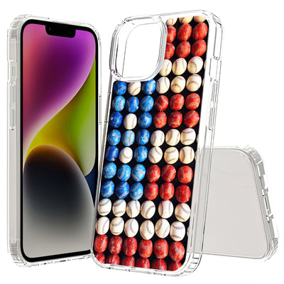 USA Baseball Print Slim Cover For Apple iPhone  (16,15,14,13,12, SE, Pro, Max, Plus), Print in USA