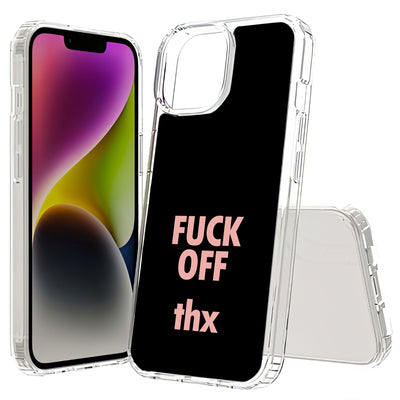 Fun Quote F Off Print Slim Cover For Apple iPhone  (16,15,14,13,12, SE, Pro, Max, Plus), Print in USA