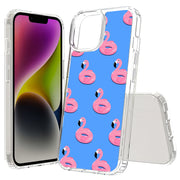 Cute Flamingo Print Slim Cover For Apple iPhone  (16,15,14,13,12, SE, Pro, Max, Plus), Print in USA