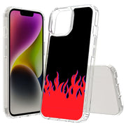 Red Flames Print Slim Cover For Apple iPhone  (16,15,14,13,12, SE, Pro, Max, Plus), Print in USA