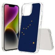 Alaska Flag Print Slim Cover For Apple iPhone  (16,15,14,13,12, SE, Pro, Max, Plus), Print in USA