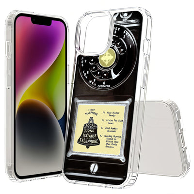 Dial Phone Print Slim Cover For Apple iPhone  (16,15,14,13,12, SE, Pro, Max, Plus), Print in USA