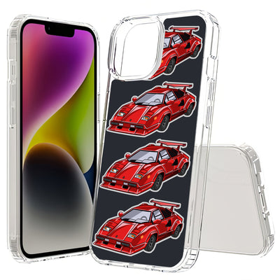 Lambo Countach Print Slim Cover For Apple iPhone  (16,15,14,13,12, SE, Pro, Max, Plus), Print in USA