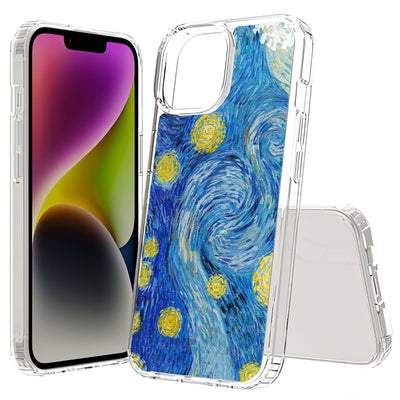 Starry Night Print Slim Cover For Apple iPhone  (16,15,14,13,12, SE, Pro, Max, Plus), Print in USA