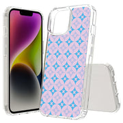 Blue X Circle Print Slim Cover For Apple iPhone  (16,15,14,13,12, SE, Pro, Max, Plus), Print in USA