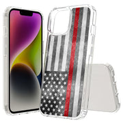 Thin Red Line Print Slim Cover For Apple iPhone  (16,15,14,13,12, SE, Pro, Max, Plus), Print in USA