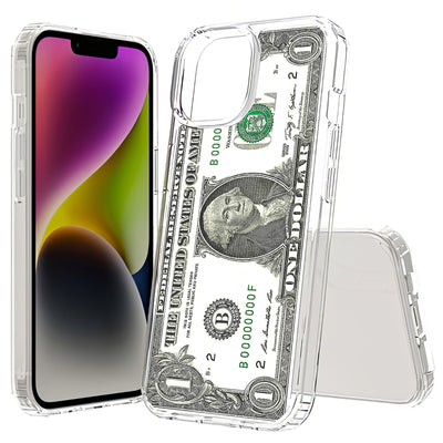 One Dollar Bill Print Slim Cover For Apple iPhone  (16,15,14,13,12, SE, Pro, Max, Plus), Print in USA