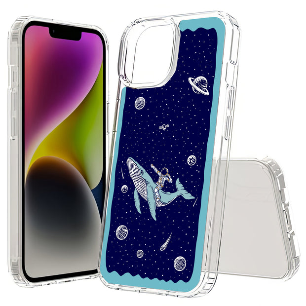 Space Whale 5 Print Slim Cover For Apple iPhone  (16,15,14,13,12, SE, Pro, Max, Plus), Print in USA