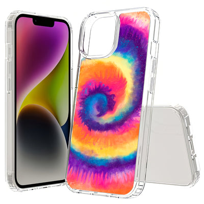 Tie Dye Circle Print Slim Cover For Apple iPhone  (16,15,14,13,12, SE, Pro, Max, Plus), Print in USA