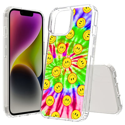 Tie Dye Smile Print Slim Cover For Apple iPhone  (16,15,14,13,12, SE, Pro, Max, Plus), Print in USA