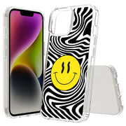 Trippy Smiley Print Slim Cover For Apple iPhone  (16,15,14,13,12, SE, Pro, Max, Plus), Print in USA