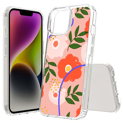 Flower Design Print Slim Cover For Apple iPhone  (16,15,14,13,12, SE, Pro, Max, Plus), Print in USA