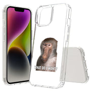 Meme Monkey 4 Print Slim Cover For Apple iPhone  (16,15,14,13,12, SE, Pro, Max, Plus), Print in USA