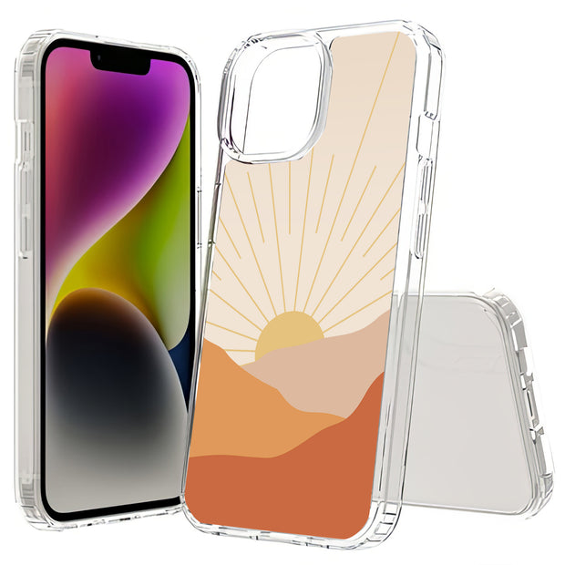 Sunset Pattern Print Slim Cover For Apple iPhone  (16,15,14,13,12, SE, Pro, Max, Plus), Print in USA