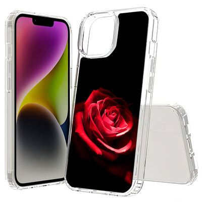 Romantic Rose Print Slim Cover For Apple iPhone  (16,15,14,13,12, SE, Pro, Max, Plus), Print in USA