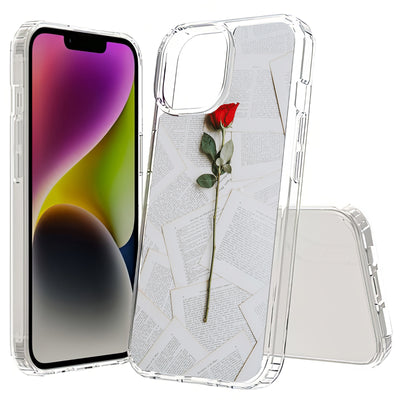 Red Rose Flower Print Slim Cover For Apple iPhone  (16,15,14,13,12, SE, Pro, Max, Plus), Print in USA