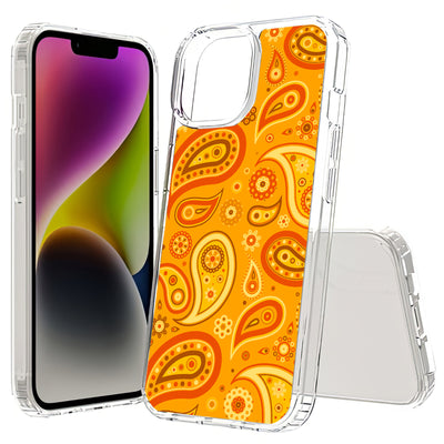 Yellow Bandana Print Slim Cover For Apple iPhone  (16,15,14,13,12, SE, Pro, Max, Plus), Print in USA