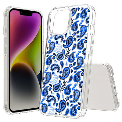 Blue Bandana Print Slim Cover For Apple iPhone  (16,15,14,13,12, SE, Pro, Max, Plus), Print in USA