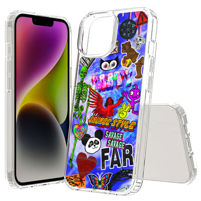 Grunge Style 1 Print Slim Cover For Apple iPhone  (16,15,14,13,12, SE, Pro, Max, Plus), Print in USA