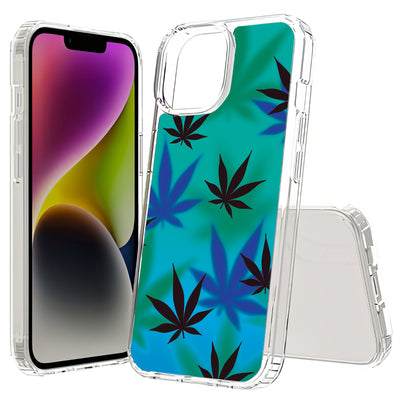 Marijuana Blue Print Slim Cover For Apple iPhone  (16,15,14,13,12, SE, Pro, Max, Plus), Print in USA