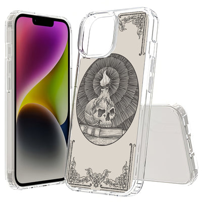 Skull Art Black Print Slim Cover For Apple iPhone  (16,15,14,13,12, SE, Pro, Max, Plus), Print in USA