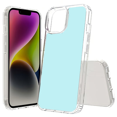 Light Cyan Print Slim Cover For Apple iPhone  (16,15,14,13,12, SE, Pro, Max, Plus), Print in USA