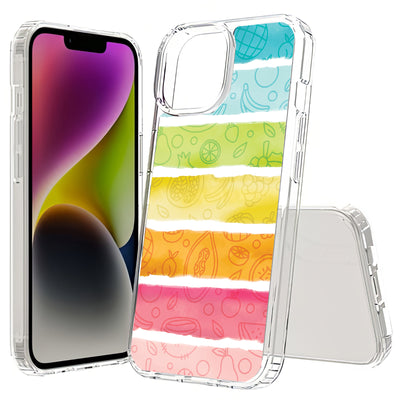 Color Fruit Print Slim Cover For Apple iPhone  (16,15,14,13,12, SE, Pro, Max, Plus), Print in USA