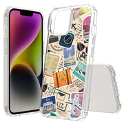 Travel Sticker Print Slim Cover For Apple iPhone  (16,15,14,13,12, SE, Pro, Max, Plus), Print in USA