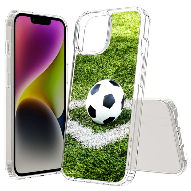 Soccer  Print Slim Cover For Apple iPhone  (16,15,14,13,12, SE, Pro, Max, Plus), Print in USA