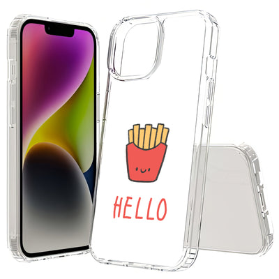 Hello Fries Print Slim Cover For Apple iPhone  (16,15,14,13,12, SE, Pro, Max, Plus), Print in USA