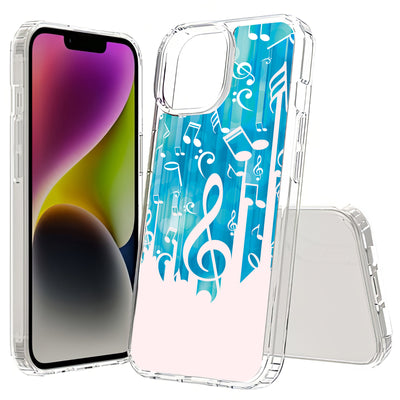 Music Note Print Slim Cover For Apple iPhone  (16,15,14,13,12, SE, Pro, Max, Plus), Print in USA