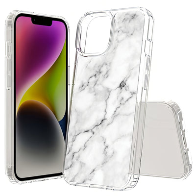 White Marble Print Slim Cover For Apple iPhone  (16,15,14,13,12, SE, Pro, Max, Plus), Print in USA