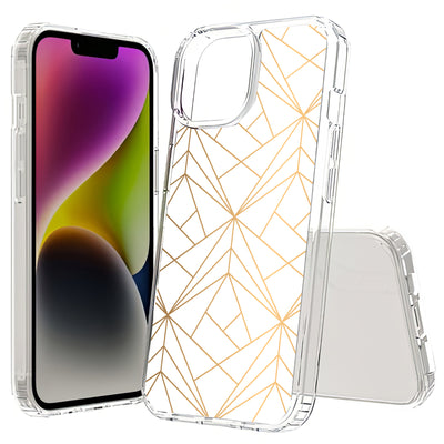 Golden Pattern Print Slim Cover For Apple iPhone  (16,15,14,13,12, SE, Pro, Max, Plus), Print in USA