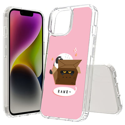 Cat Hide Box Print Slim Cover For Apple iPhone  (16,15,14,13,12, SE, Pro, Max, Plus), Print in USA