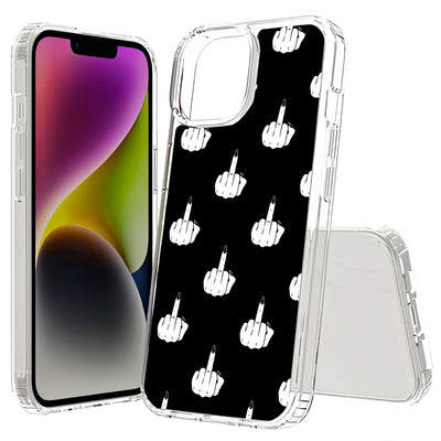 Edgy Finger Print Slim Cover For Apple iPhone  (16,15,14,13,12, SE, Pro, Max, Plus), Print in USA