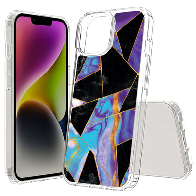 Purple Marble Print Slim Cover For Apple iPhone  (16,15,14,13,12, SE, Pro, Max, Plus), Print in USA