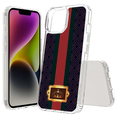 Royal Ribbon Print Slim Cover For Apple iPhone  (16,15,14,13,12, SE, Pro, Max, Plus), Print in USA