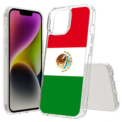 Flag Mexico Print Slim Cover For Apple iPhone  (16,15,14,13,12, SE, Pro, Max, Plus), Print in USA