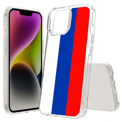 Flag Russia Print Slim Cover For Apple iPhone  (16,15,14,13,12, SE, Pro, Max, Plus), Print in USA