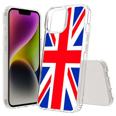 Flag UK Print Slim Cover For Apple iPhone  (16,15,14,13,12, SE, Pro, Max, Plus), Print in USA