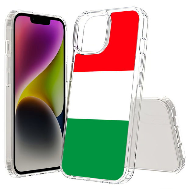 Flag Italy Print Slim Cover For Apple iPhone  (16,15,14,13,12, SE, Pro, Max, Plus), Print in USA