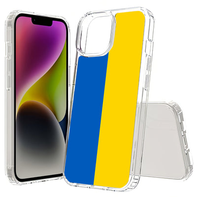 Flag Ukraine Print Slim Cover For Apple iPhone  (16,15,14,13,12, SE, Pro, Max, Plus), Print in USA