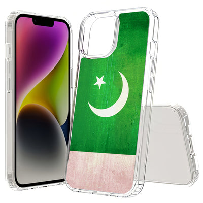 Pakistan Flag Print Slim Cover For Apple iPhone  (16,15,14,13,12, SE, Pro, Max, Plus), Print in USA