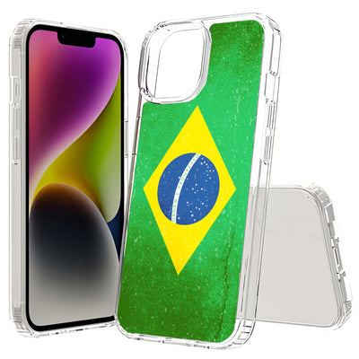 Old Flag Brazil Print Slim Cover For Apple iPhone  (16,15,14,13,12, SE, Pro, Max, Plus), Print in USA