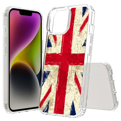 Old UK Flag Print Slim Cover For Apple iPhone  (16,15,14,13,12, SE, Pro, Max, Plus), Print in USA