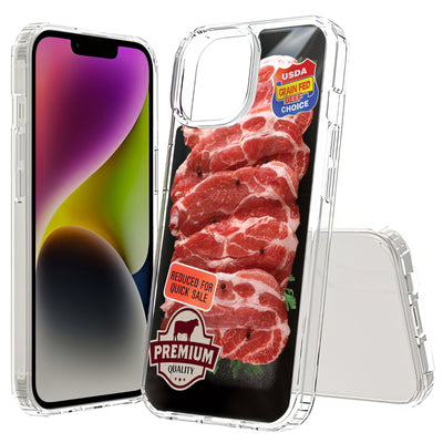 Beef Print Slim Cover For Apple iPhone  (16,15,14,13,12, SE, Pro, Max, Plus), Print in USA